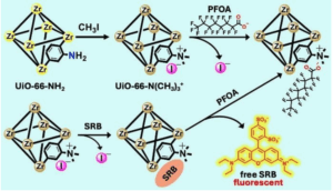 Schematic of modified MOF 